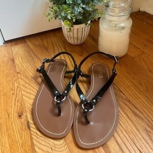 Lauren Ralph Lauren Black Patent Sandals